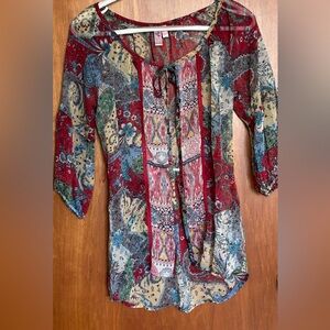 FANG Multicolor Patchwork Blouse